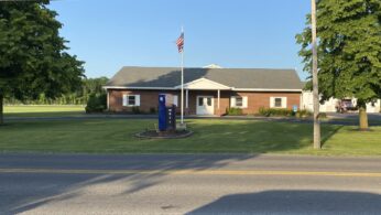 roadside view of a community building.